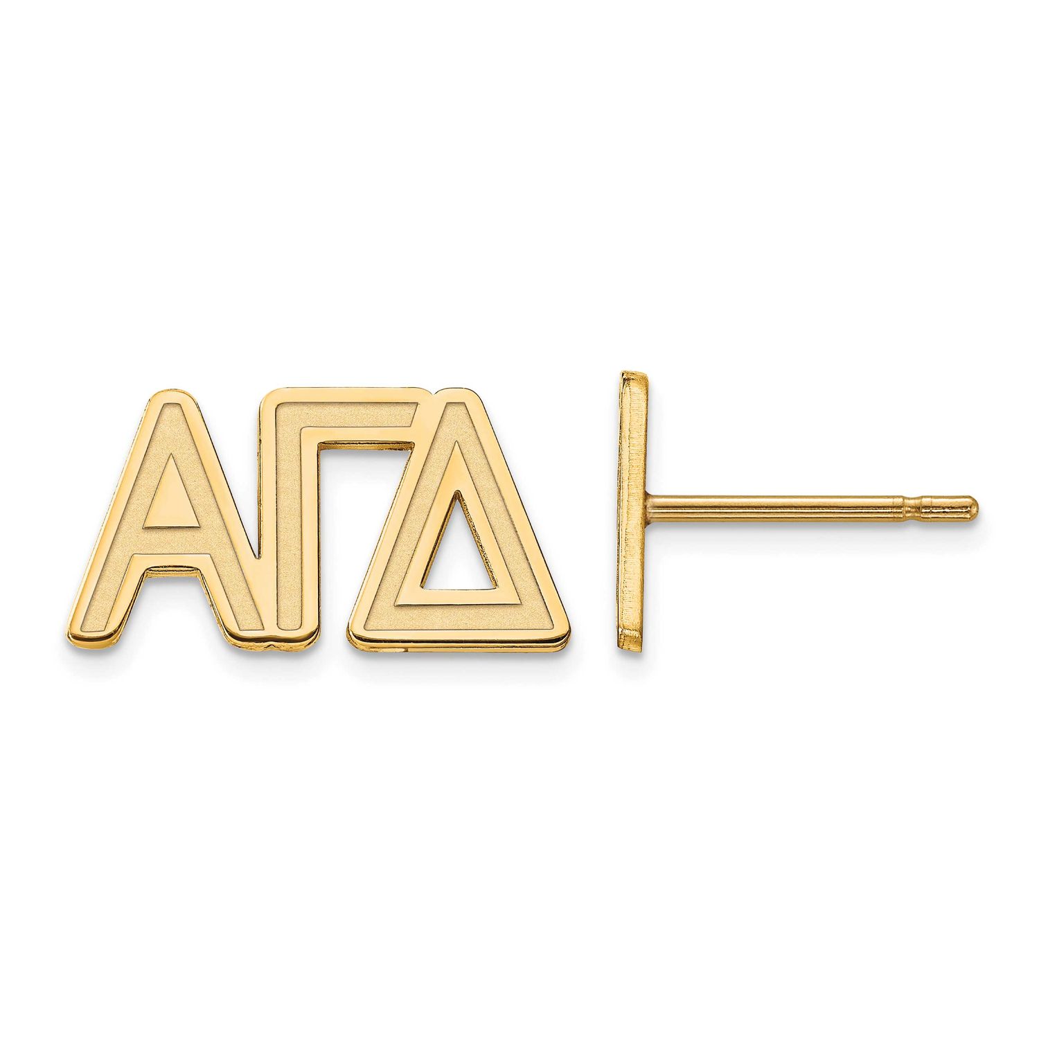 Alpha Gamma Delta Extra Small Post Earrings Gold-plated Sterling Silver GP005AGD, UPC: 886774900025