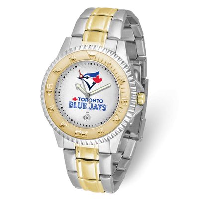 Gametime MLB Toronto Blue Jays Competitor Two-Tone Quartz Watch with Date Stainless Steel XWM3327, …