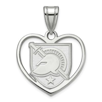 U.S. Military Academy Letter A Heart Pendant Sterling Silver Rhodium-plated SS013USMA, UPC: 8867747…