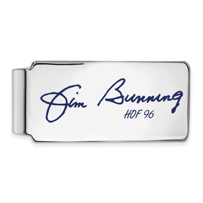 Jim Bunning Hall of Fame Signature Epoxy Money Clip Sterling Silver SSHF04JB96, UPC: