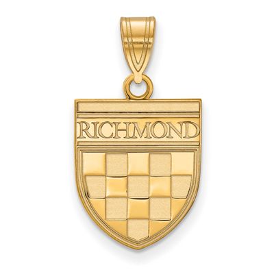 University of Richmond Medium Shield Pendant 14k Gold 4Y020URV, UPC: 191101779565