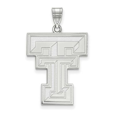 Texas Tech University T-T Extra Large Pendant Sterling Silver Rhodium-plated SS005TXT, UPC: 8867747…