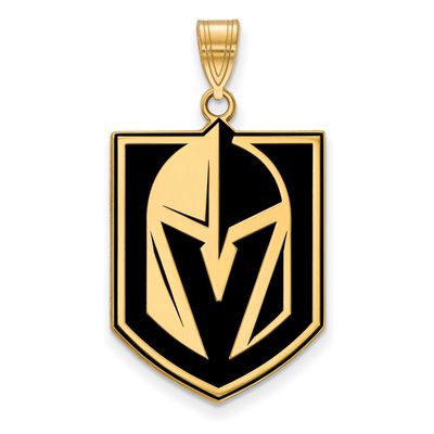 Vegas Golden Knights Extra Large Epoxied Pendant 10k White Gold 1W027VGK, UPC: 191101781018