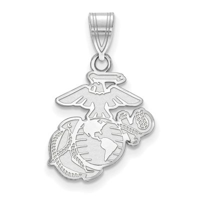 Medium U.S. Marine Corps Pendant Sterling Silver Rhodium-plated SS002USMC, UPC: 191101484162