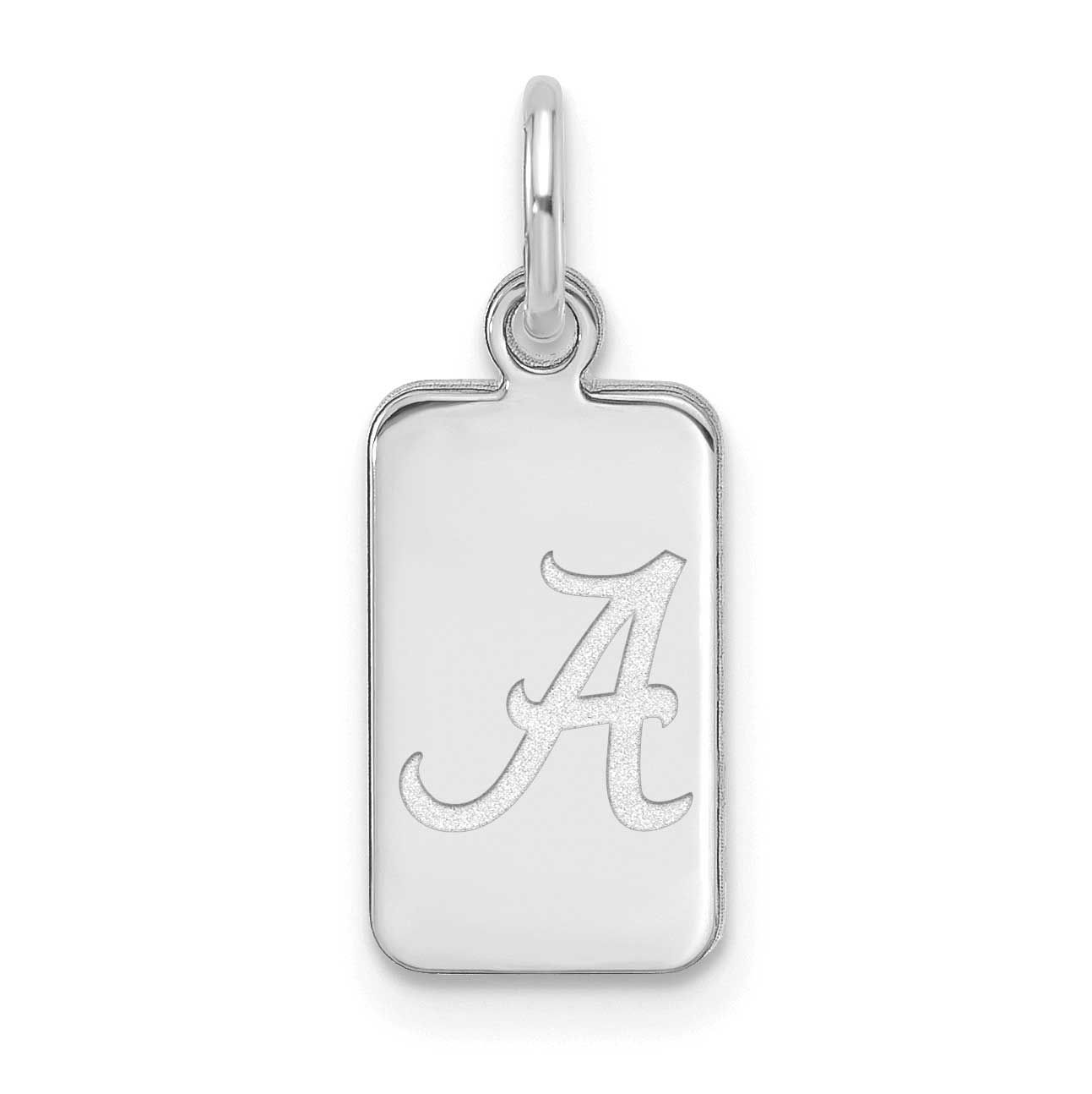 University of Alabama Tag Pendant Sterling Silver Rhodium-plated SS125UAL, UPC: 196904187463