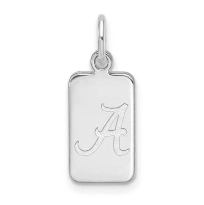 University of Alabama Tag Pendant Sterling Silver Rhodium-plated SS125UAL, UPC: 196904187463