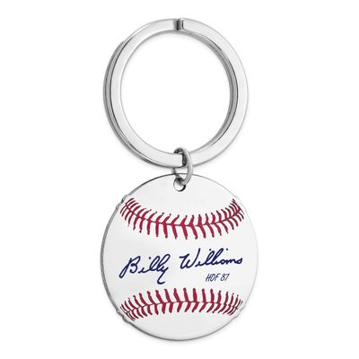 Billy Williams Hall of Fame Signature Epoxy Baseball Keychain Sterling Silver SSHF03BW87, UPC: