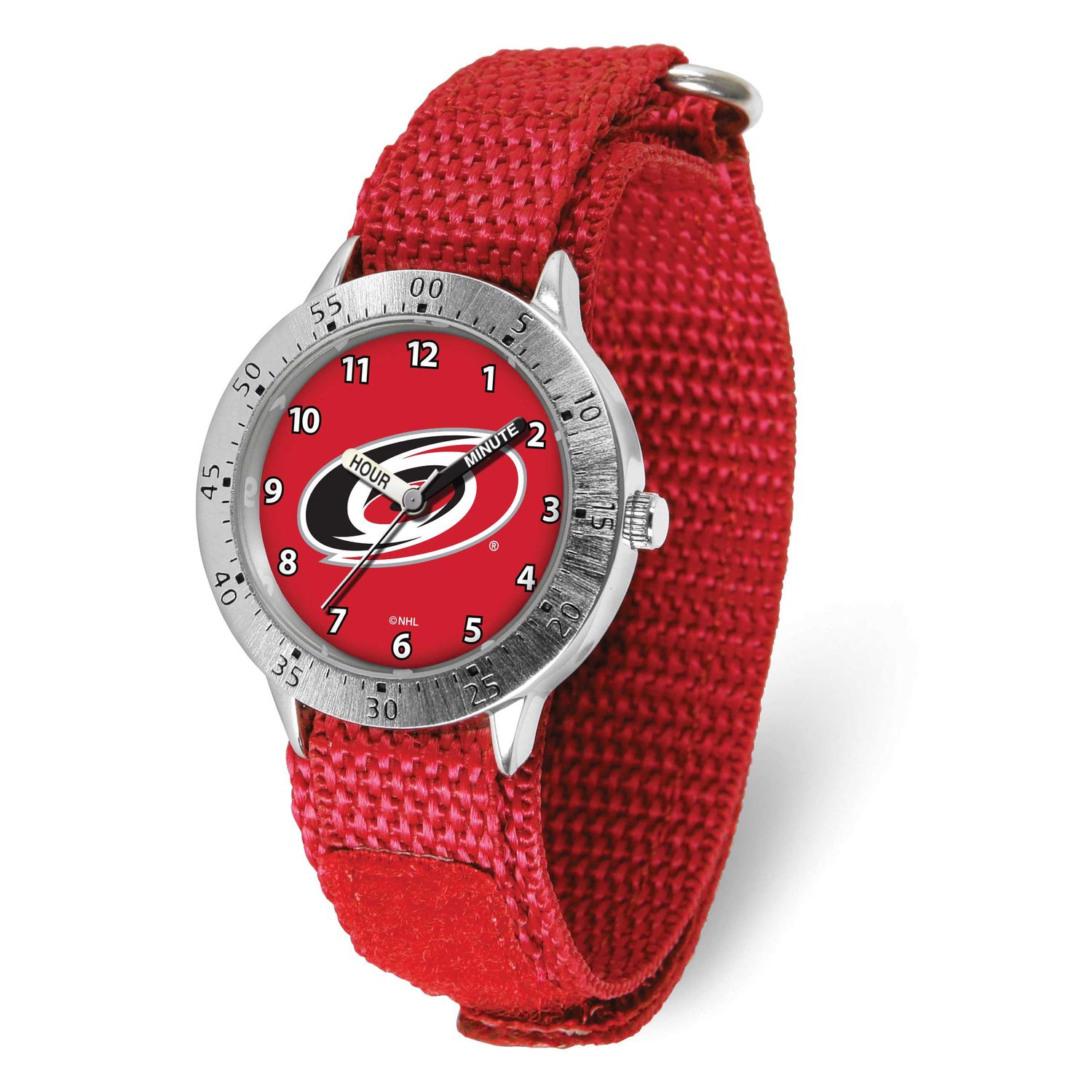 NHL Carolina Hurricanes Youth Tailgater Nylon Strap Quartz Time Teaching Watch Gametime XWM3273, UP…