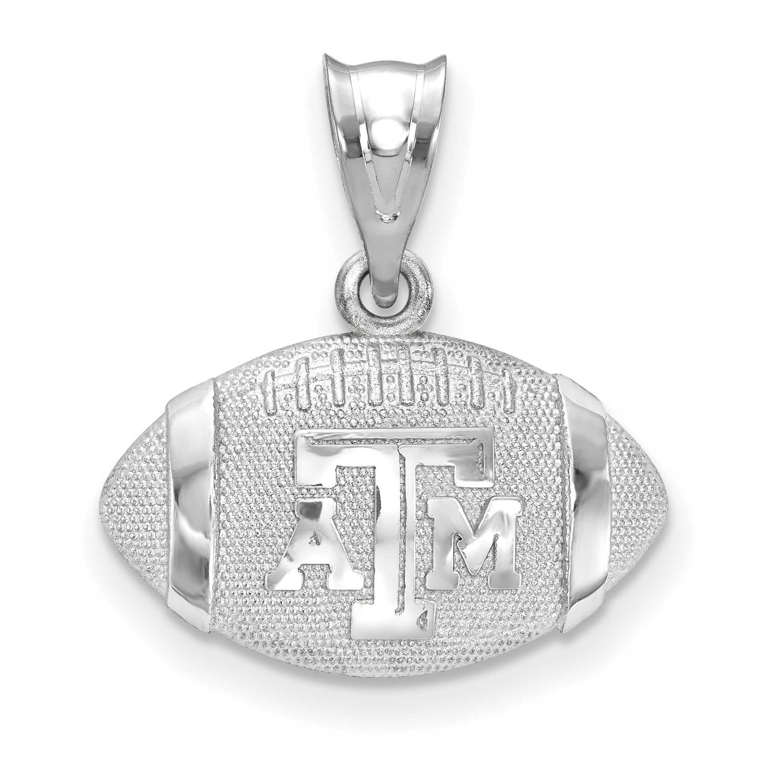 Texas A And M University T-A-M Domed Football Pendant Sterling Silver Rhodium-plated SS506TAM, UPC:…
