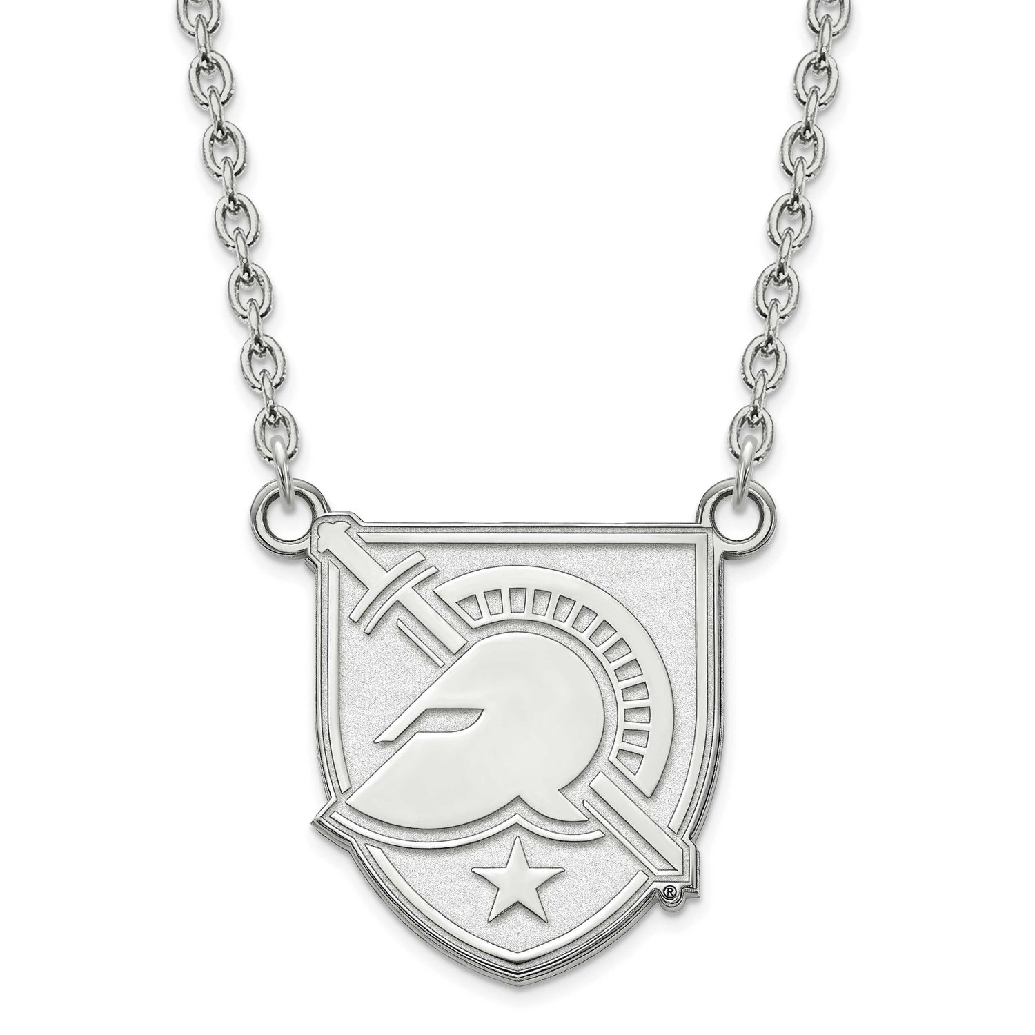 U.S. Military Academy Letter A Large Pendant 18 Inch Necklace 10k White Gold 1W012USMA-18, UPC: 886…