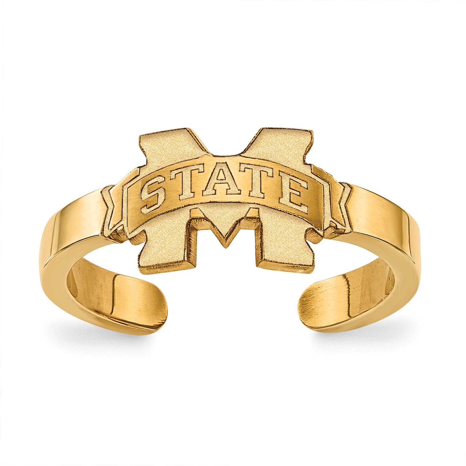 Mississippi State University Toe Ring Gold-plated Sterling Silver GP029MSS, UPC: 886774932668