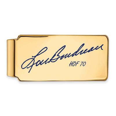 Lou Boudreau Hall of Fame Signature Epoxy Money Clip Gold-plated Sterling Silver GPHF04LB70, UPC: