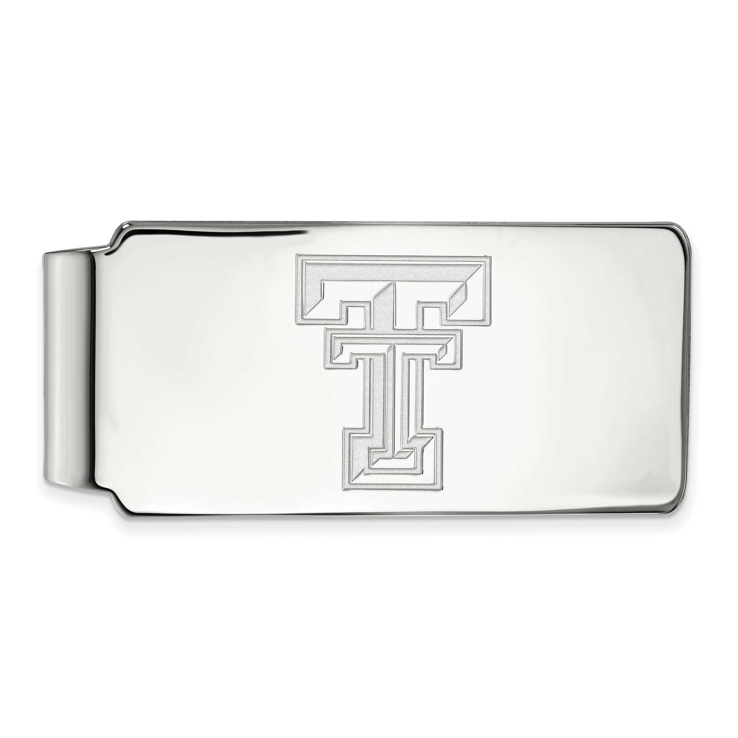 Texas Tech University T-T Money Clip Sterling Silver Rhodium-plated SS025TXT, UPC: 886774701349