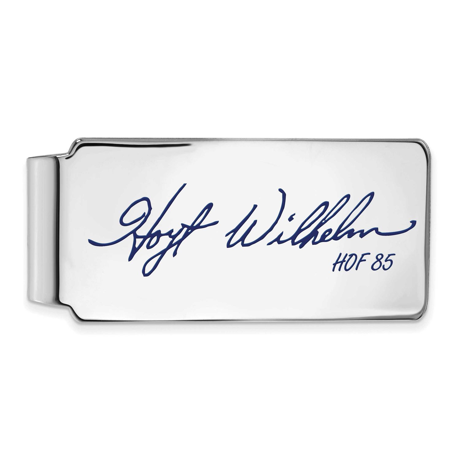 Hoyt Wilhelm Hall of Fame Signature Epoxy Money Clip Sterling Silver SSHF04HW85, UPC:
