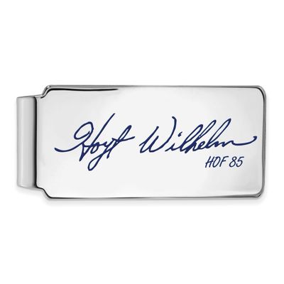 Hoyt Wilhelm Hall of Fame Signature Epoxy Money Clip Sterling Silver SSHF04HW85, UPC:
