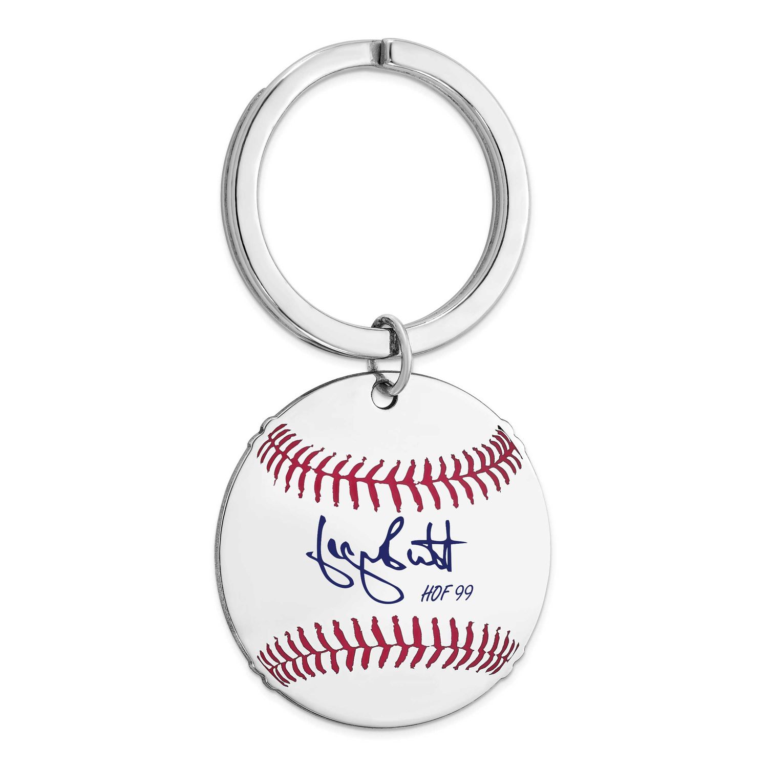 George Brett Hall of Fame Signature Epoxy Baseball Keychain Sterling Silver SSHF03GB99, UPC: