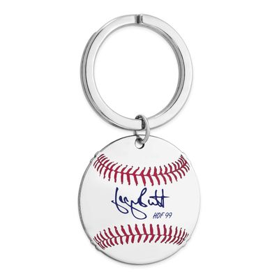 George Brett Hall of Fame Signature Epoxy Baseball Keychain Sterling Silver SSHF03GB99, UPC: