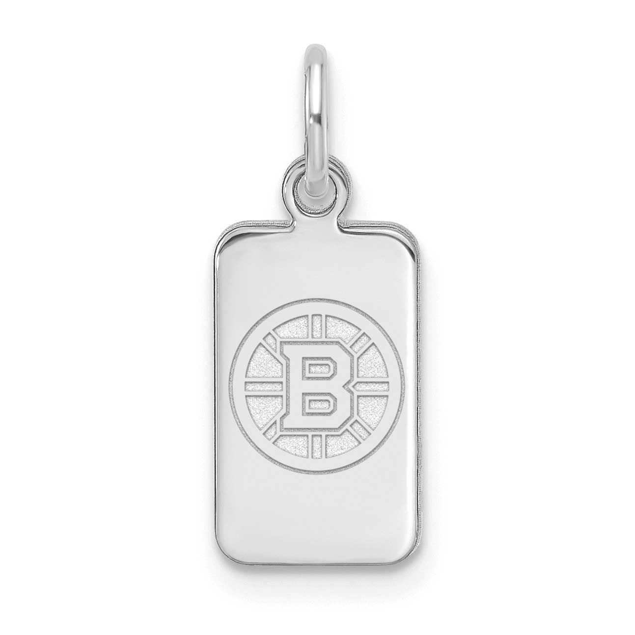 NHL Boston Bruins Tag Pendant Sterling Silver Rhodium-plated SS125BRI, UPC: 196904185032