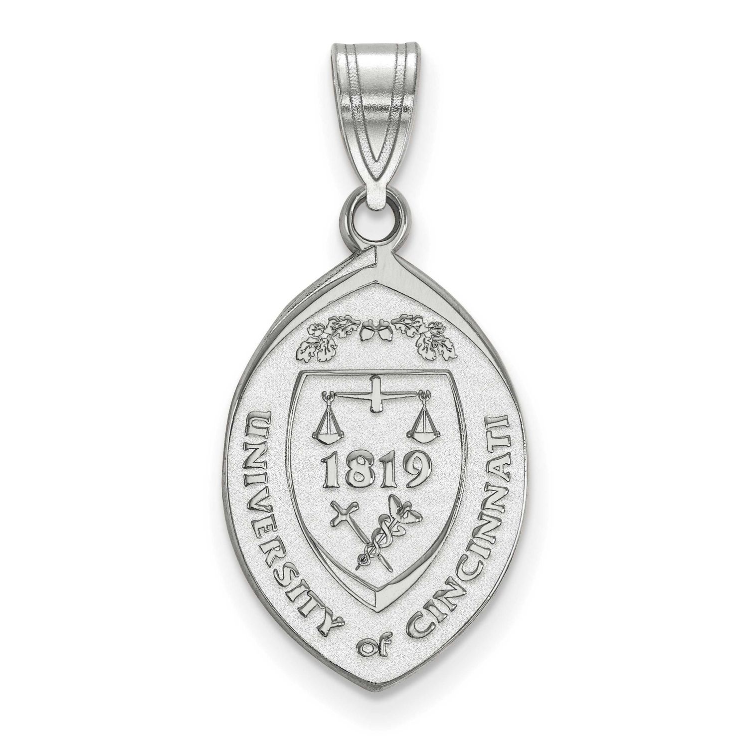 University of Cincinnati Large Crest Pendant Sterling Silver Rhodium-plated SS041UC, UPC: 886774725…