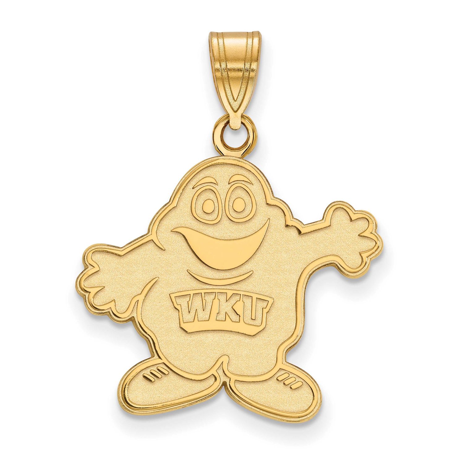 Western Kentucky University Big Red Large Pendant Gold-plated Sterling Silver GP020WKU, UPC: 886774…