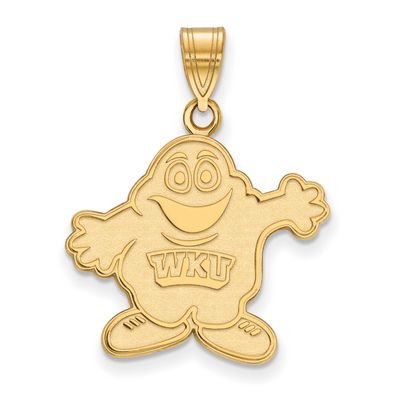 Western Kentucky University Big Red Large Pendant Gold-plated Sterling Silver GP020WKU, UPC: 886774…