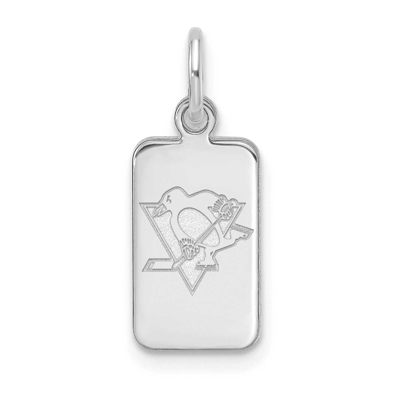 NHL Pittsburgh Penguins Tag Pendant Sterling Silver Rhodium-plated SS125PEN, UPC: 196904184837