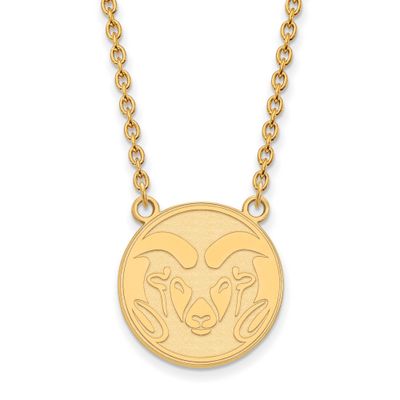 Colorado State University Ram Large Pendant 18 Inch Necklace 14k Gold 4Y007COS-18, UPC: 886774865874