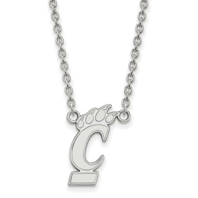 University of Cincinnati Large Pendant 18 Inch Necklace Sterling Silver Rhodium-plated SS012UC-18, …