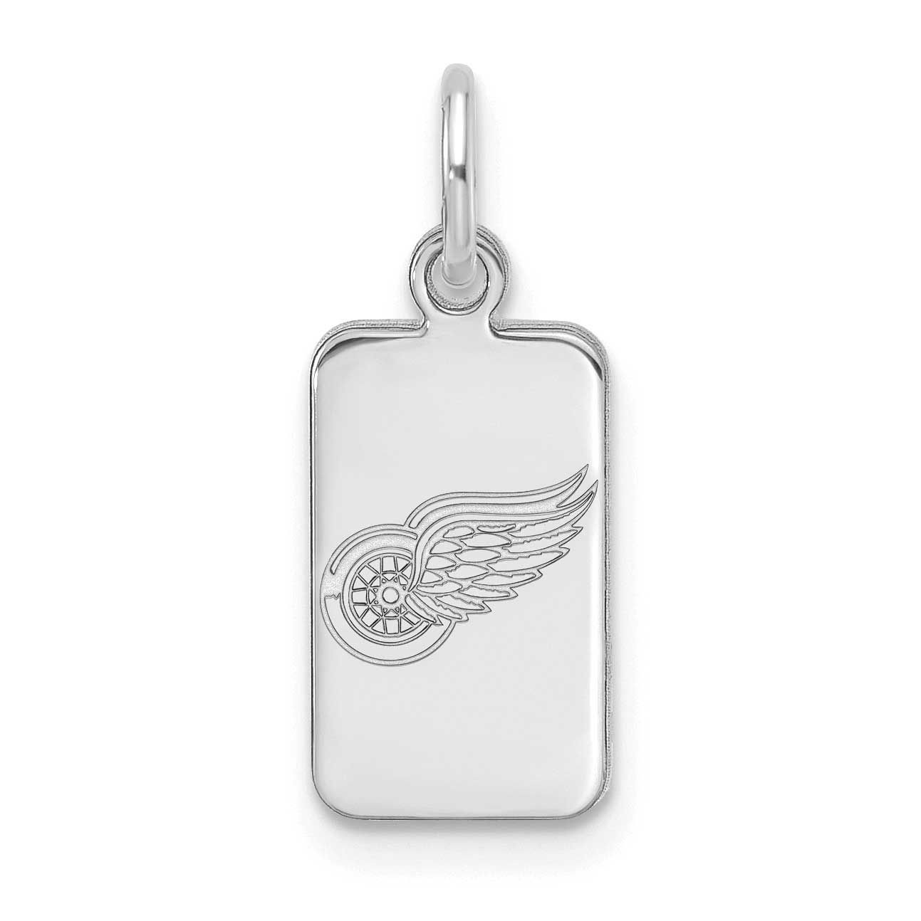 NHL Detroit Red Wings Tag Pendant Sterling Silver Rhodium-plated SS125RWI, UPC: 196904184950