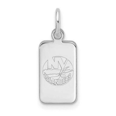 NHL New York Islanders Tag Pendant Sterling Silver Rhodium-plated SS125ISL, UPC: 196904184875