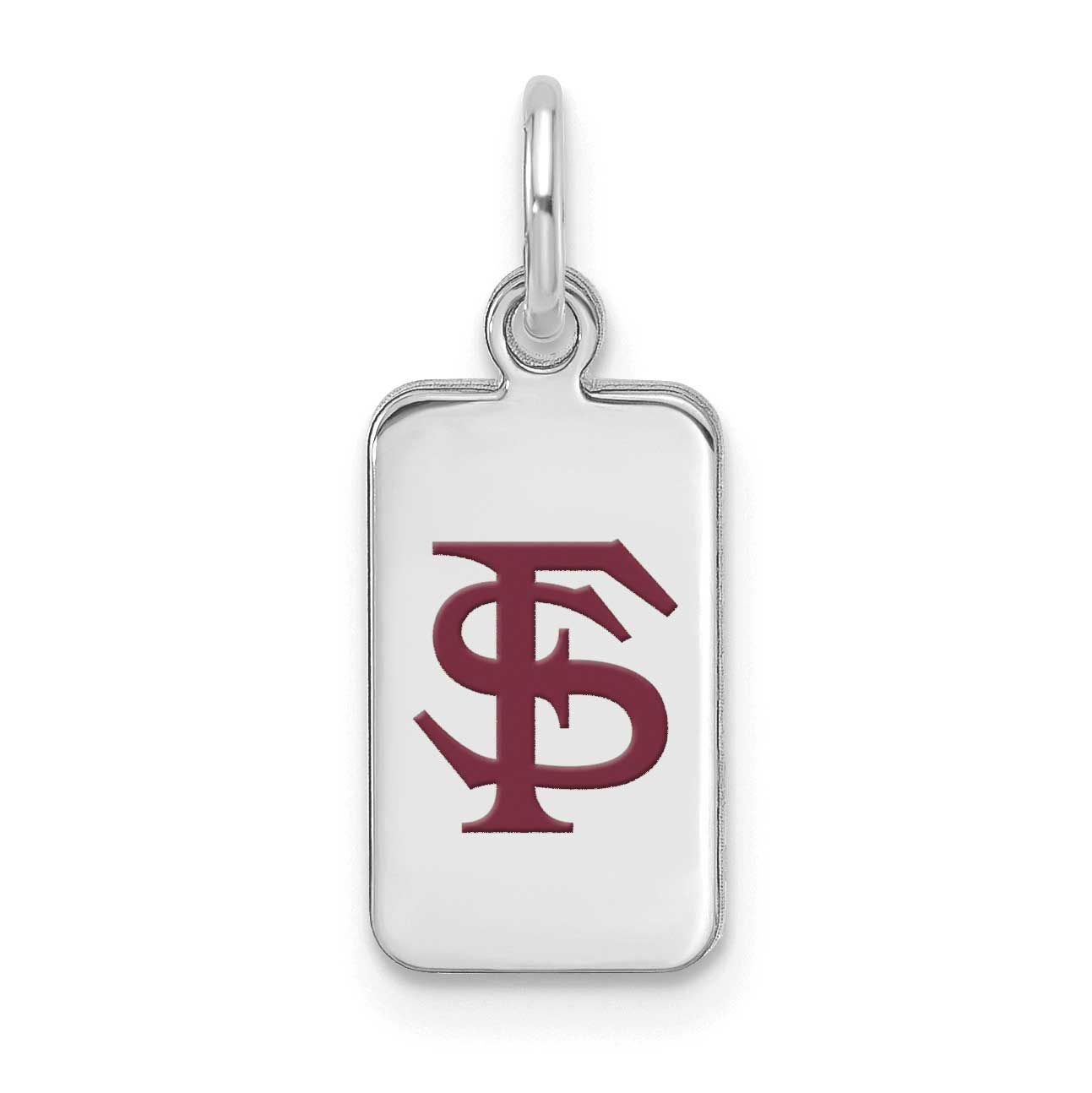 Florida State University Enamel Tag Pendant Sterling Silver Rhodium-plated SS126FSU, UPC: 196904187…