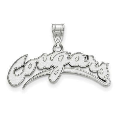 Washington State University Cougars Script Large Pendant Sterling Silver Rhodium-plated SS033WAS, U…