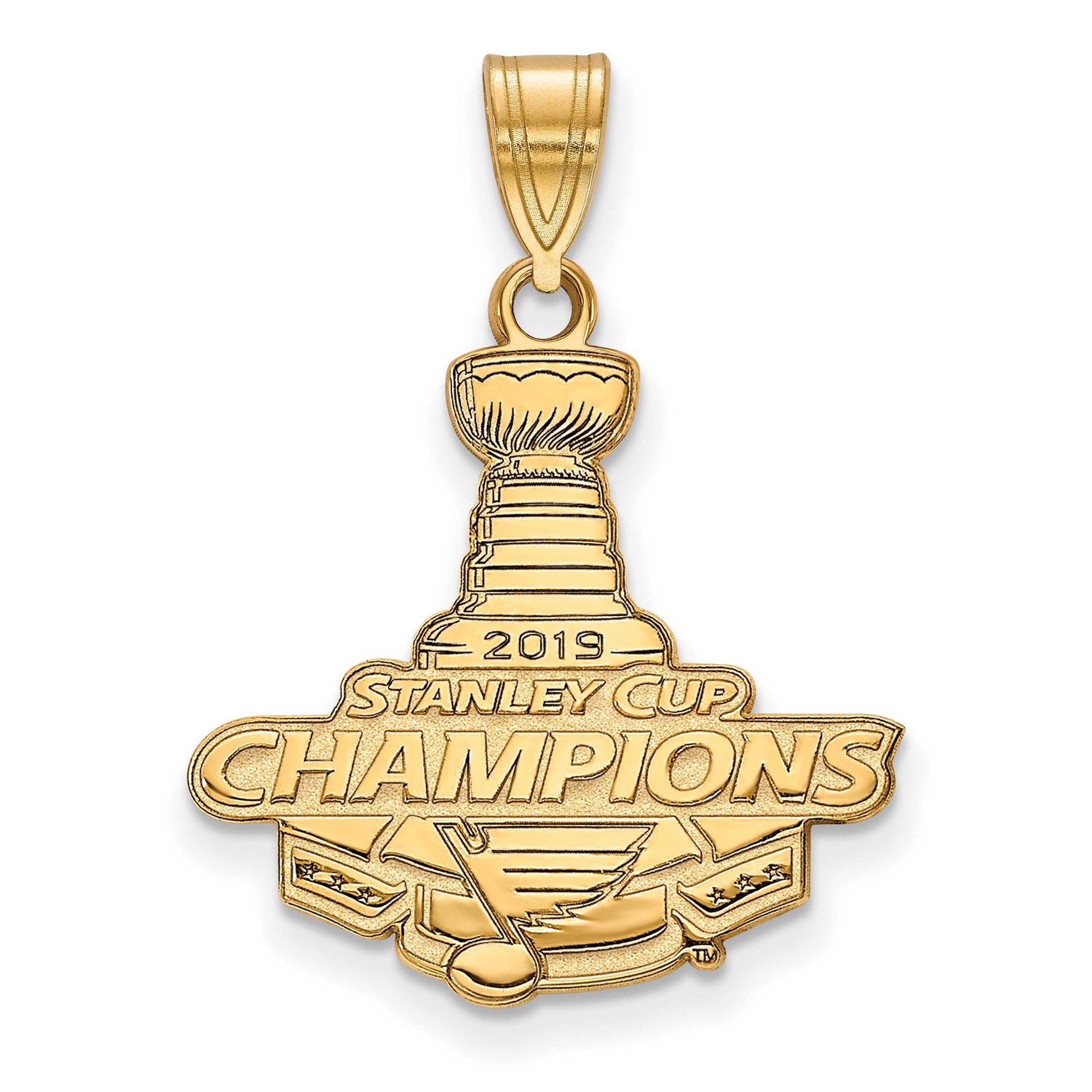 2019 Stanley Cup Champions St. Louis Blues Large Pendant 14k Gold 4Y002BLE19, UPC: 191101482854