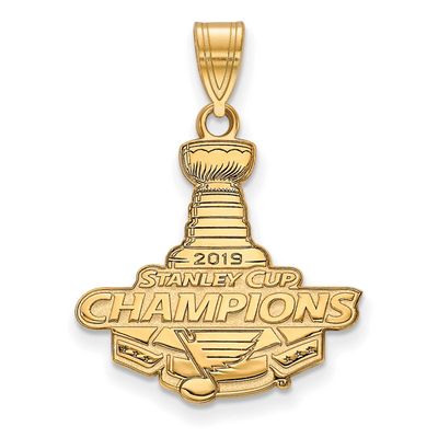 2019 Stanley Cup Champions St. Louis Blues Large Pendant 14k Gold 4Y002BLE19, UPC: 191101482854