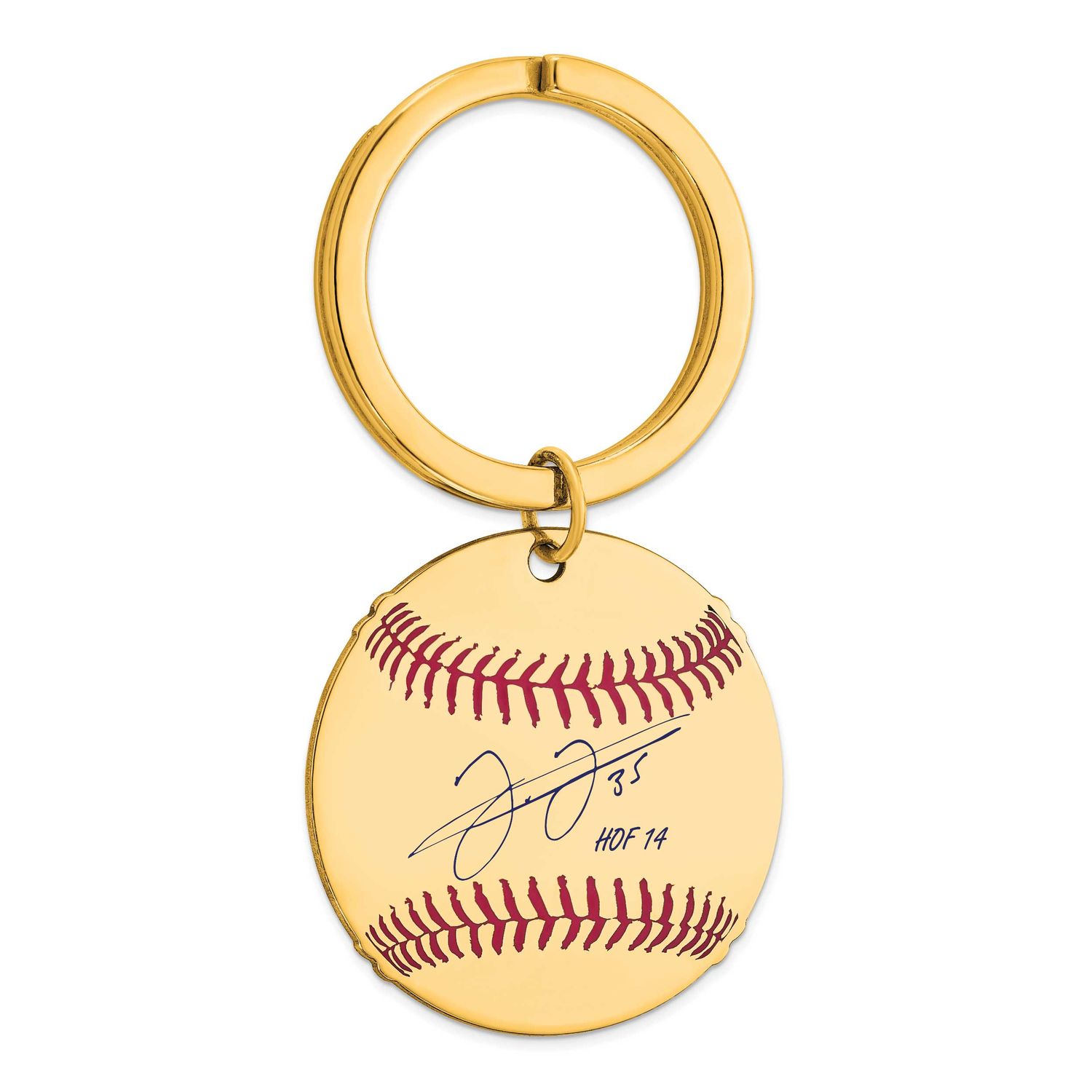 Frank Thomas Hall of Fame Signature Epoxy Baseball Keychain Gold-plated Sterling Silver GPHF03FT14,…