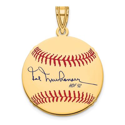 Hal Newhouser Hall of Fame Signature Small Epoxy Baseball Pendant 10k Gold 1YHF11HN92, UPC:
