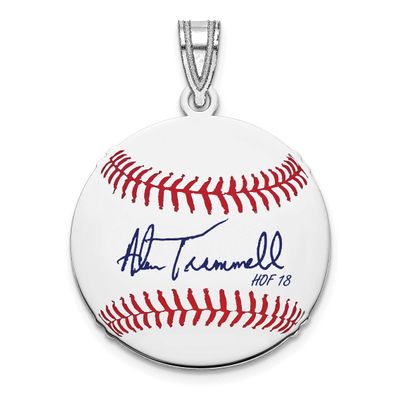 Alan Trammell Hall of Fame Signature Small Epoxy Baseball Pendant Sterling Silver SSHF11AT18, UPC: