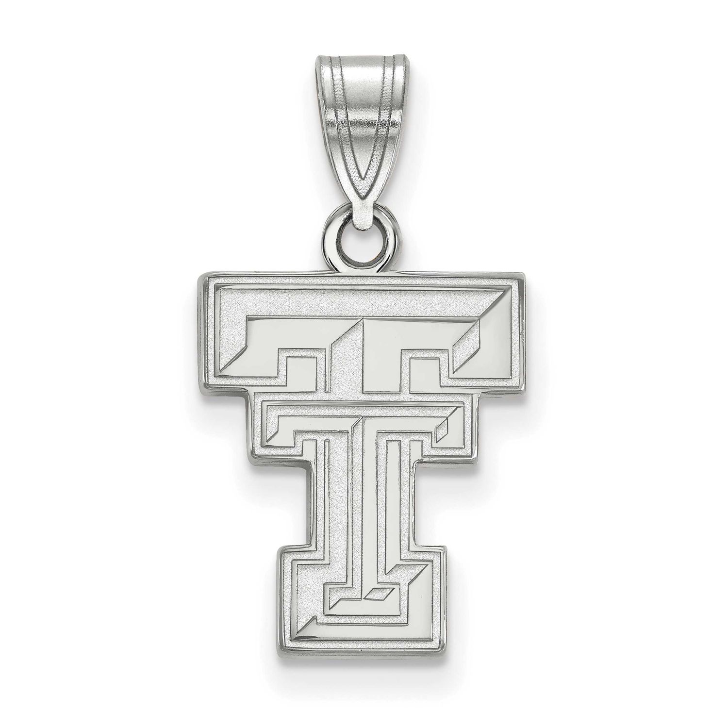 Texas Tech University T-T Medium Pendant 14k White Gold 4W003TXT, UPC: 886774829371