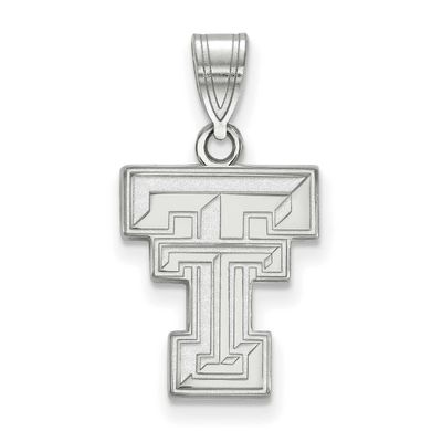 Texas Tech University T-T Medium Pendant 14k White Gold 4W003TXT, UPC: 886774829371