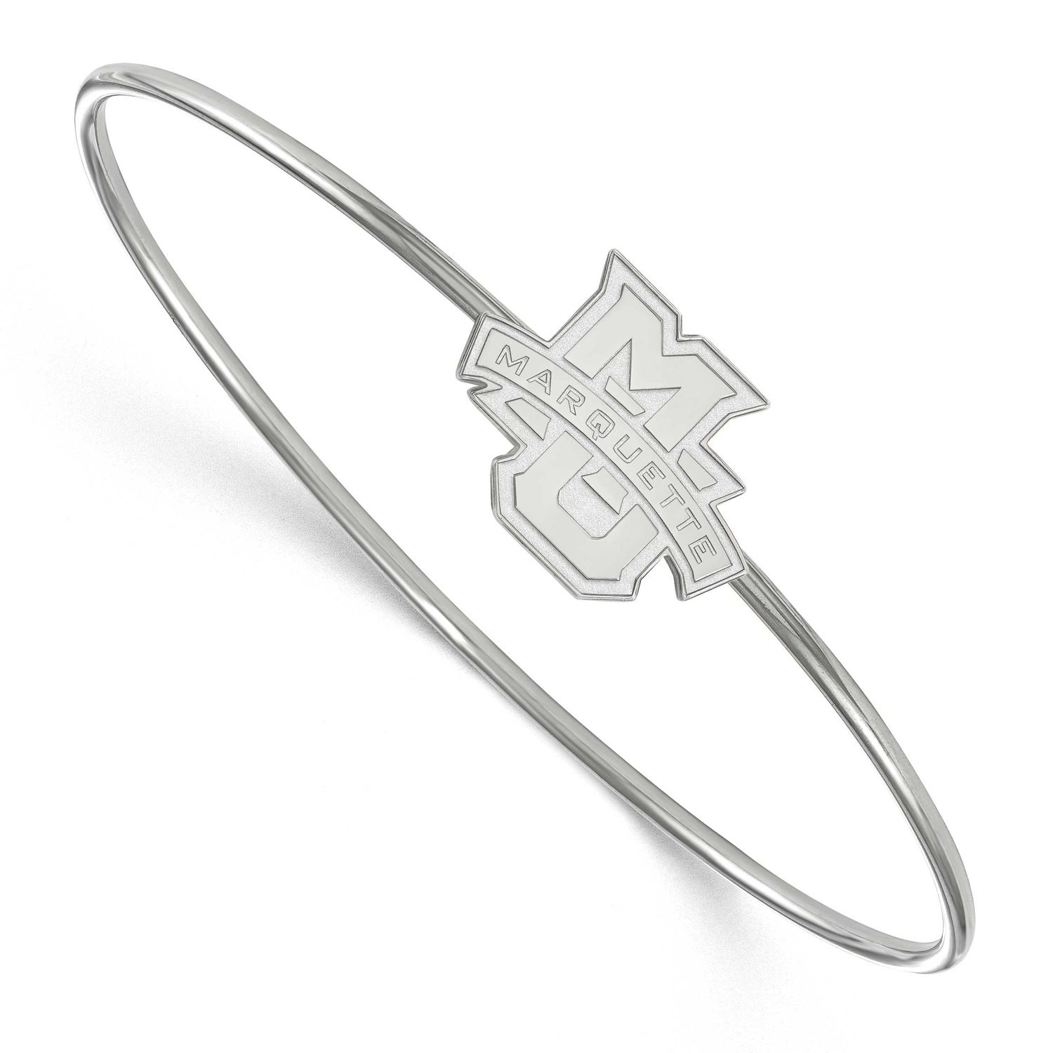 Marquette University Bangle Slip On Sterling Silver Rhodium-plated SS006MAR-7, UPC: 886774689142