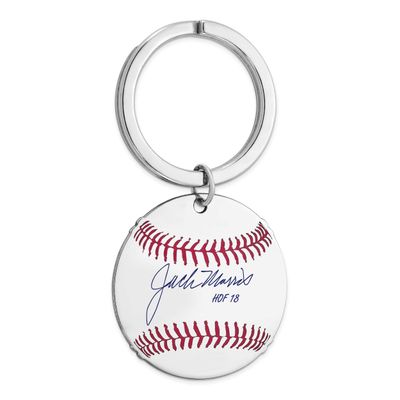 Jack Morris Hall of Fame Signature Epoxy Baseball Keychain Sterling Silver SSHF03JM18, UPC: