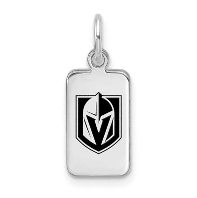 NHL Vegas Golden Knights Enamel Tag Pendant Sterling Silver Rhodium-plated SS126VGK, UPC: 196904184…