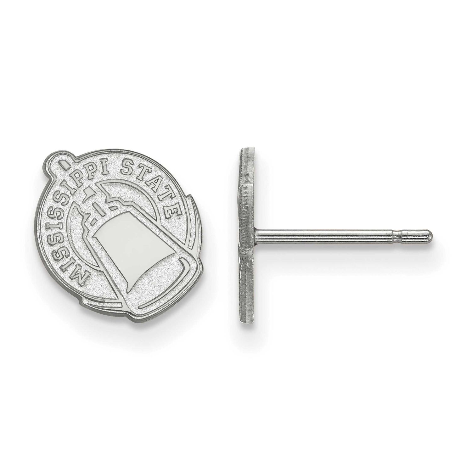 Mississippi State University Extra Small Post Earrings 10k White Gold 1W050MSS, UPC: 886774789798