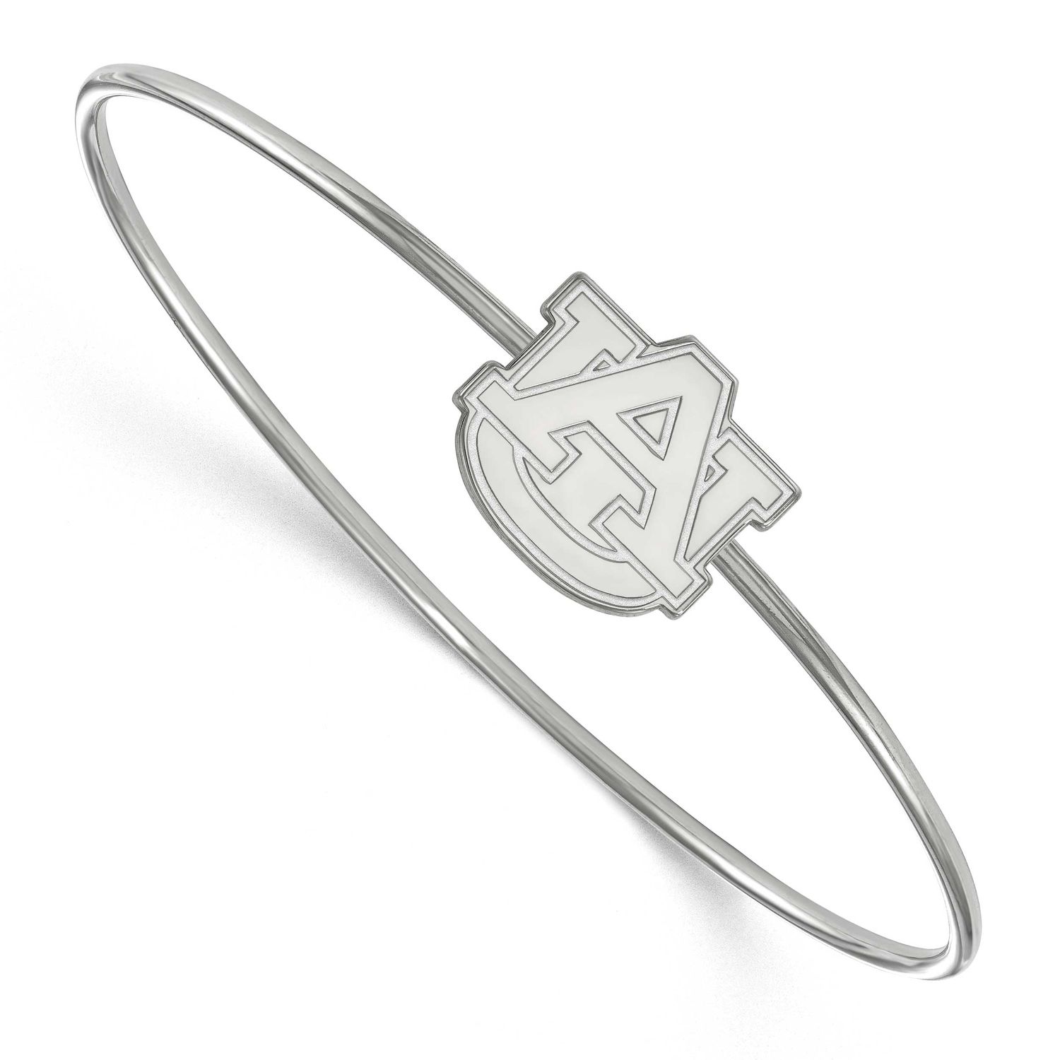 Auburn University Bangle Slip On Sterling Silver Rhodium-plated SS014AU-7, UPC: 886774678368
