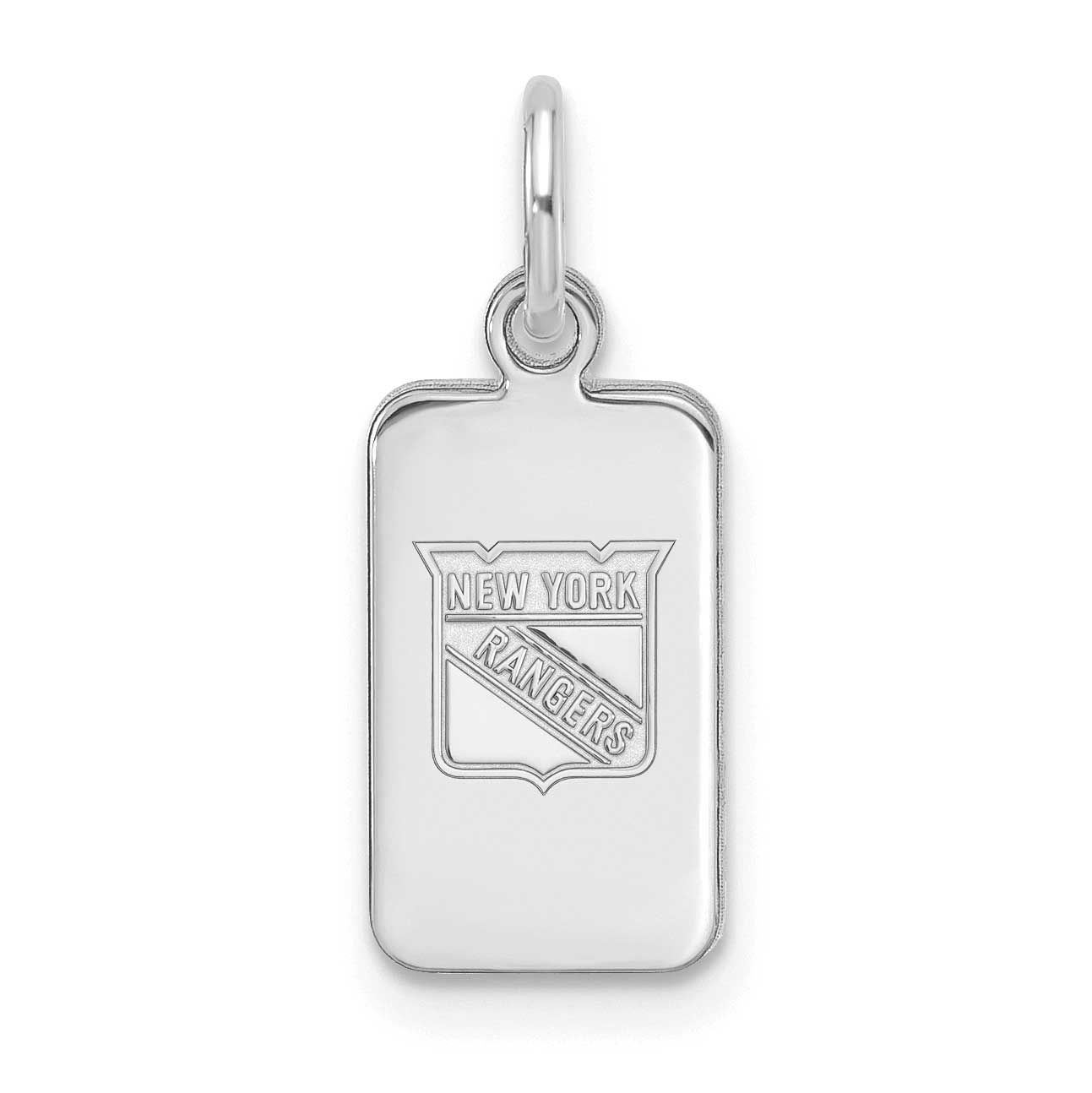 NHL New York Rangers Tag Pendant Sterling Silver Rhodium-plated SS125RNG, UPC: 196904184868