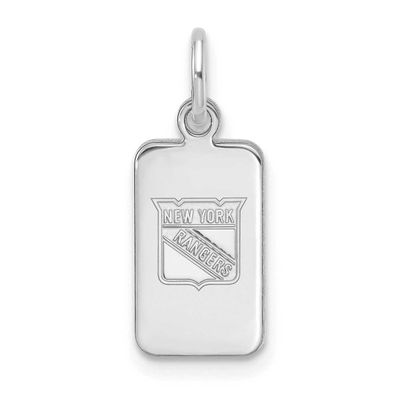 NHL New York Rangers Tag Pendant Sterling Silver Rhodium-plated SS125RNG, UPC: 196904184868