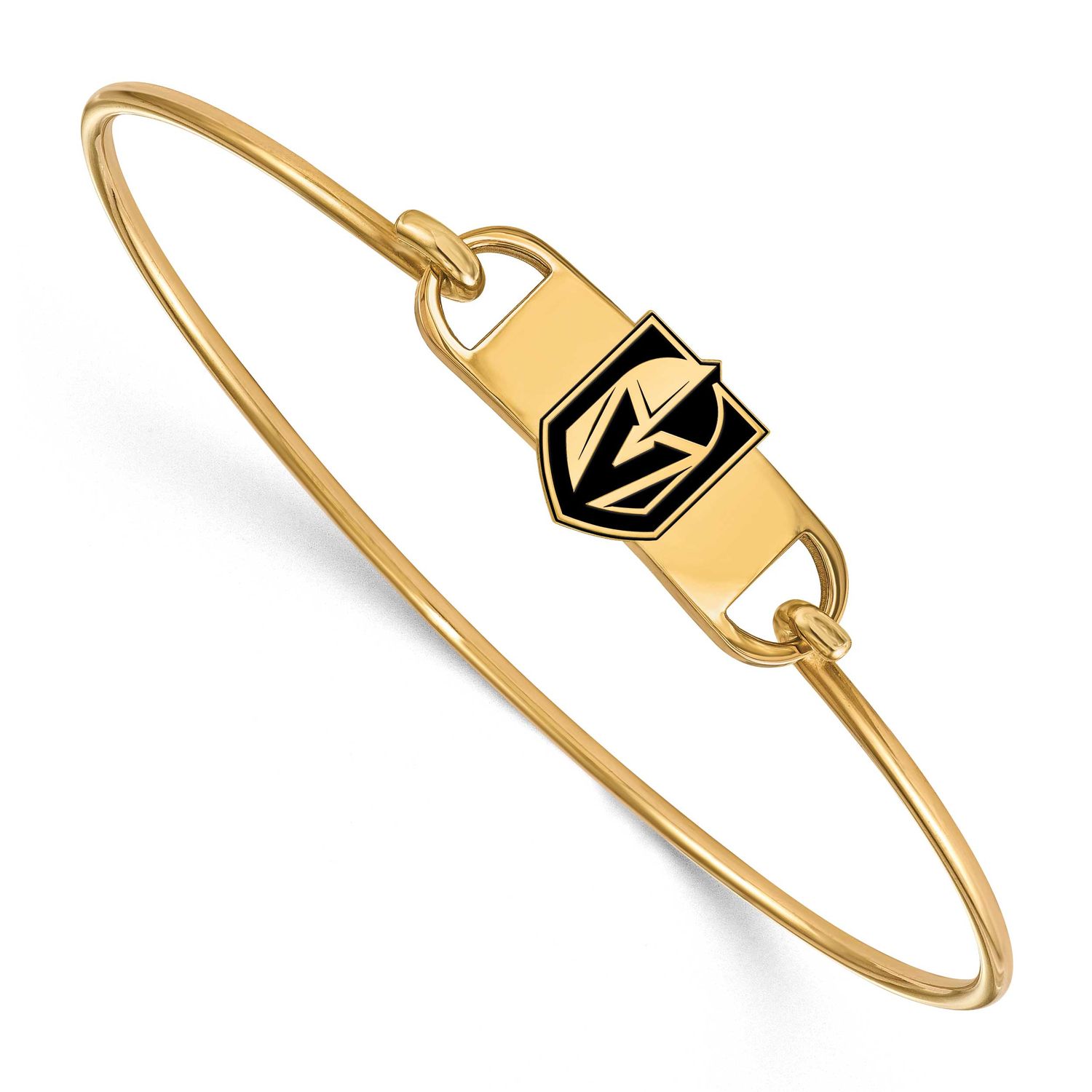 Vegas Golden Knights Small Ctr Wire Bangle with Epoxy Gold-plated Sterling Silver GP031VGK-7, UPC: …