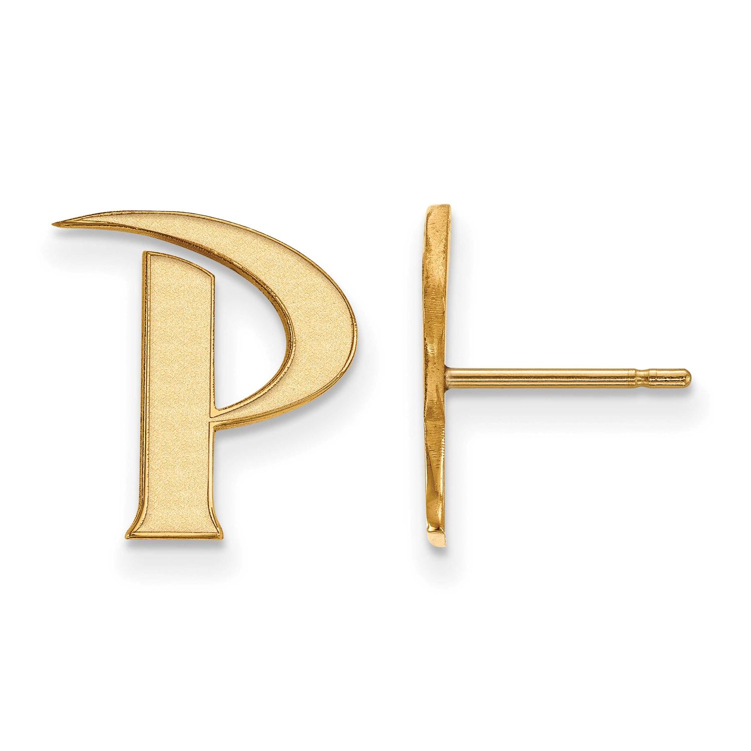 Pepperdine University Letter P Small Post Earrings 14k Gold 4Y004PEU, UPC: 886774862750