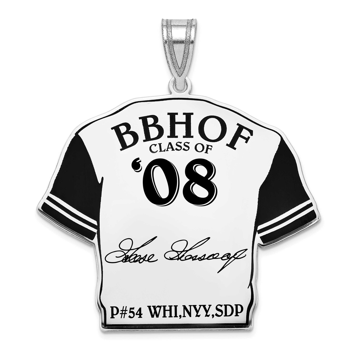 Rich Gossage Hall of Fame Signature Epoxy Jersey Pendant Sterling Silver SSHF01RG08, UPC: