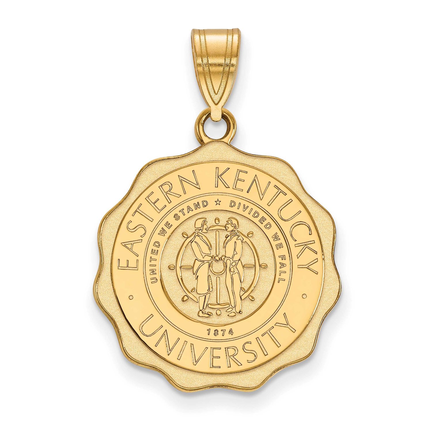 Eastern Kentucky University Large Crest Pendant 10k Gold 1Y016EKU, UPC: 191101780813